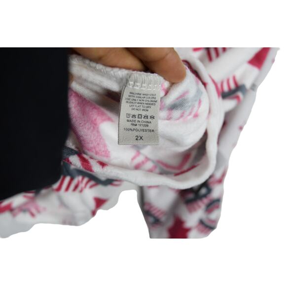 BearPaw Fleece Red 2 Piece Pajama Long Sleeve Top & Short Set Soft Cozy 2X NWT - Picture 10 of 10